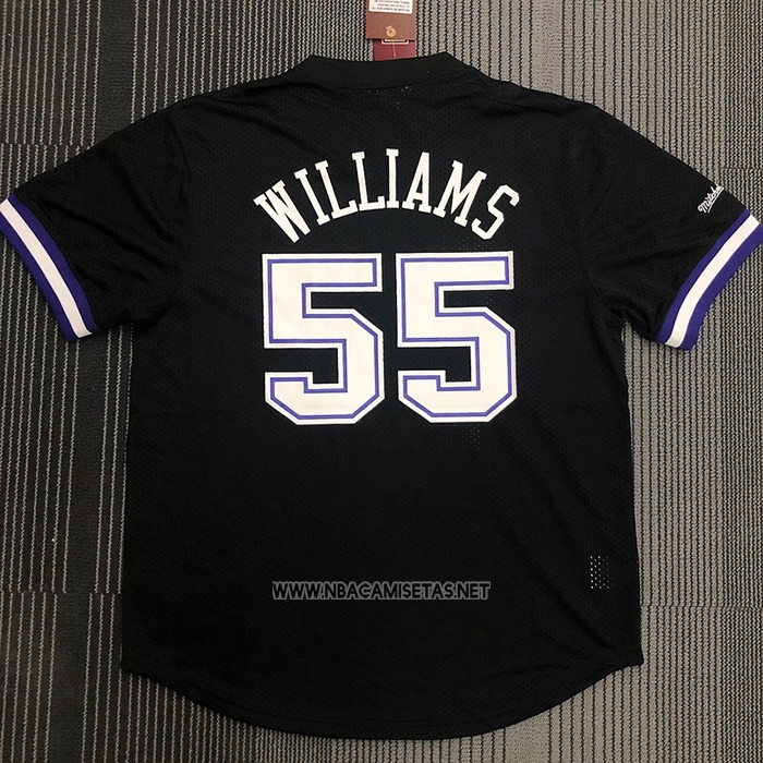 Camiseta Manga Corta Sacramento Kings Jason Williams NO 55 Negro